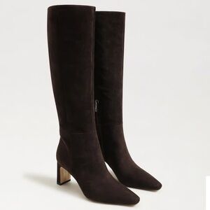 Sylvia Wide Calf Knee High Boot chocolate brown